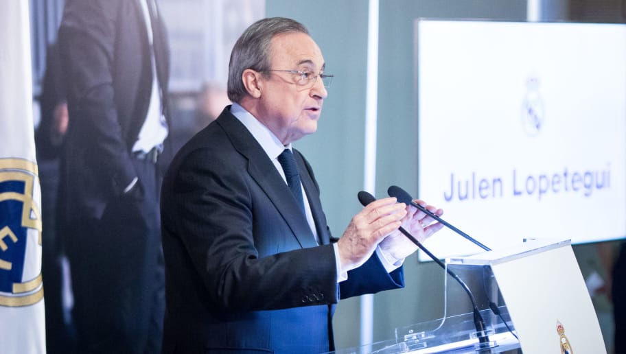 julen lopetegui press conference at santiago bernabeu stadium