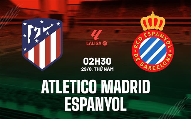 Soi kèo bóng đá vòng 2 La Liga: Atletico Madrid vs Espanyol