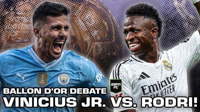 Vinicius Junior và tiền vệ Rodri cùng Bellingham trang giải thưởng Ballon d'Or 2024